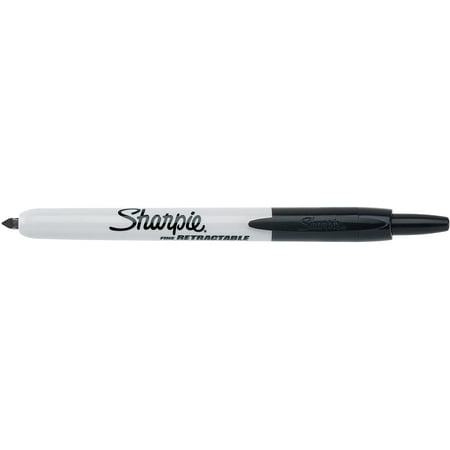 Black Ink 2-Carded Sharpie RETRACTABLE Marker Permanent Permanent Marker Fine 32724PP